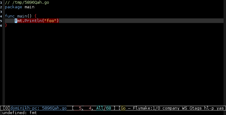 Figure 1: Screenshot of goflymake